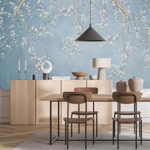 Fototapete Zarte blühende Kirschblüten