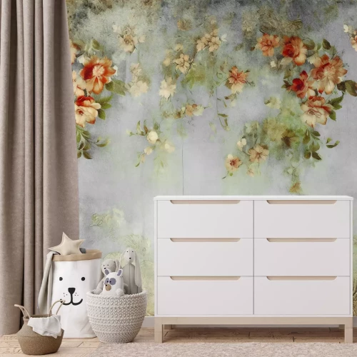 Fototapete Blumen im skandinavischen Stil