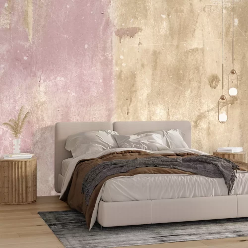 Fototapete Helle beige Betonwand