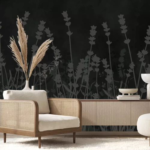 Fototapete Wilde Blumenwiese in hellen Farben