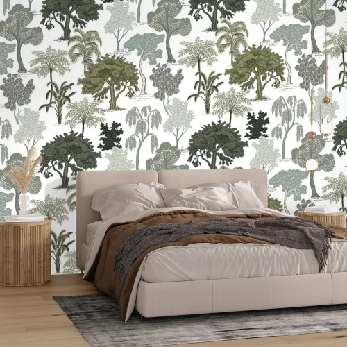 Fototapete Wilde Bäume im tropischen Dschungel