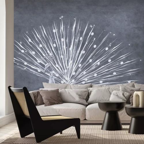 Fototapete Abstrakte Zeichnung eines Pfaus