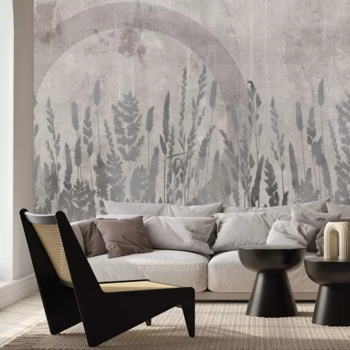 Fototapete Abstrakte Darstellung einer Wiese an der Wand