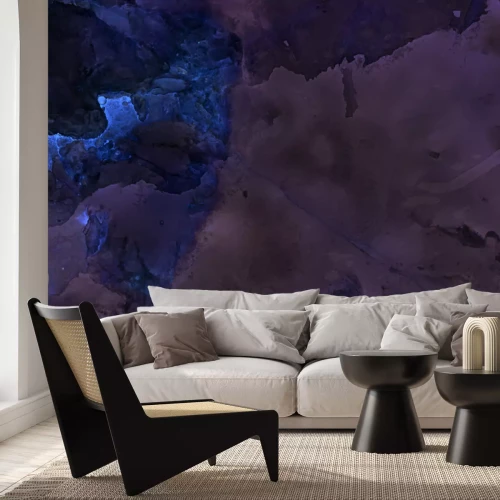 Fototapete Imitat von grauem Stein mit Gold