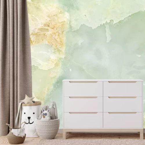 Fototapete Imitat von grauem Stein mit Gold