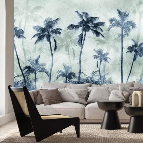 Fototapete Tropischer Dschungel auf Beton