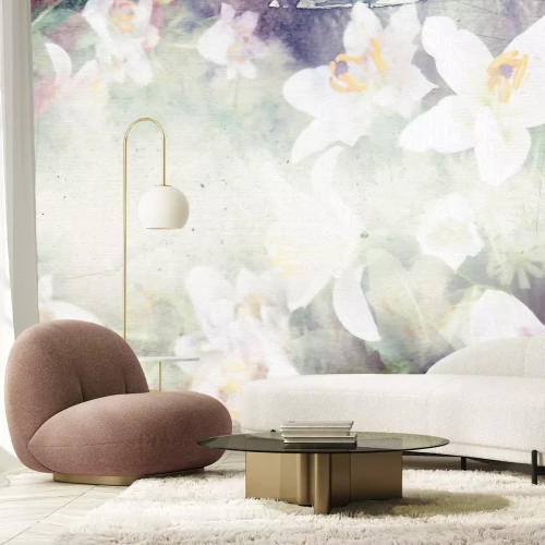 Fototapete Abstraktes Muster mit Blumen