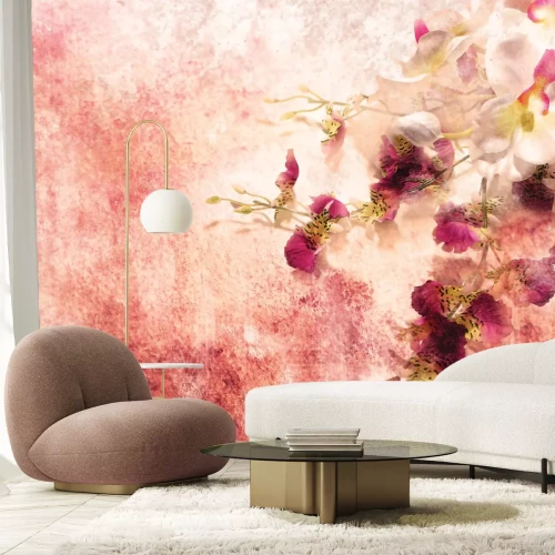 Fototapete Abstrakte rosa Orchideenblüten