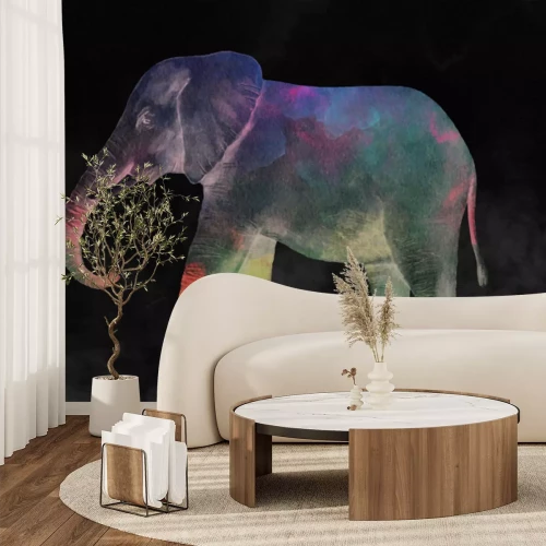 Fototapete Bunter Aquarell-Elefant