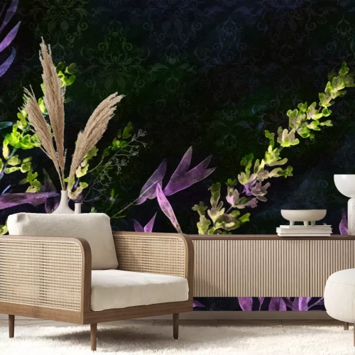 Fototapete Gemalter Lavendel Aquarell