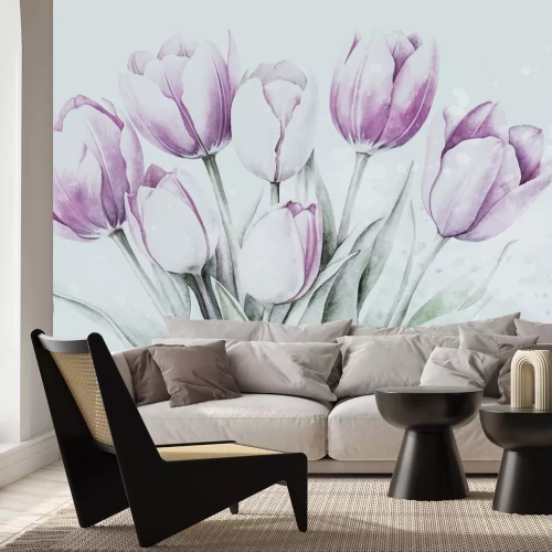 Fototapete Zarte rosa Tulpen