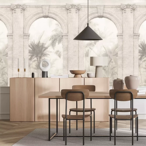 Fototapete Dekorative Bögen inmitten tropischer Vegetation