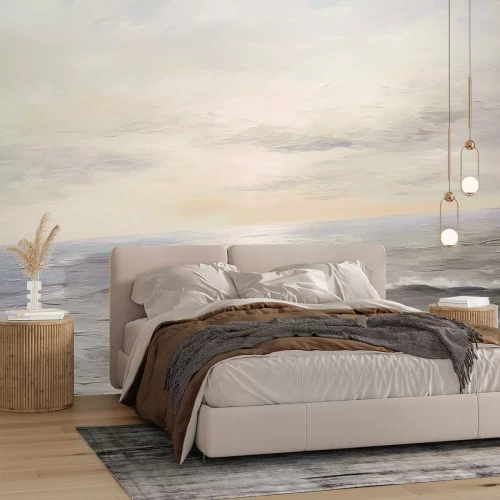 Fototapete Sonniger Himmel über ruhigem Meer