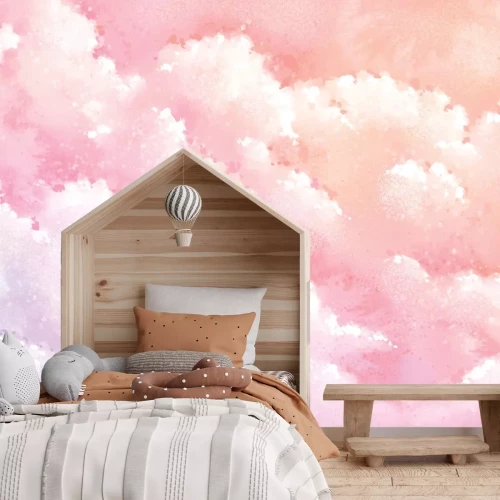 Fototapete Wolken am rosa-violetten Himmel