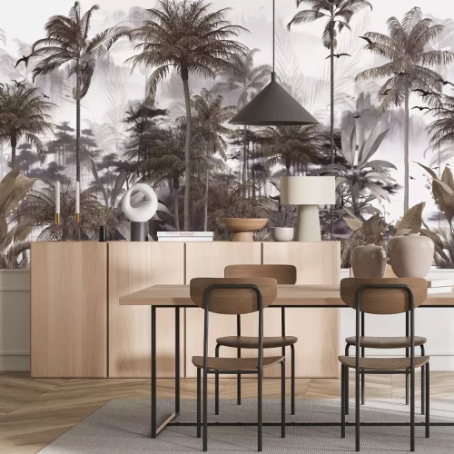 Fototapete Palmen im tropischen Dschungel exotische Landschaft