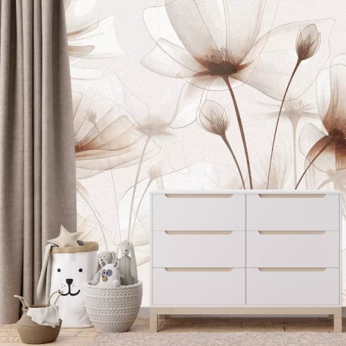 Fototapete Wildblumen im eleganten Stil