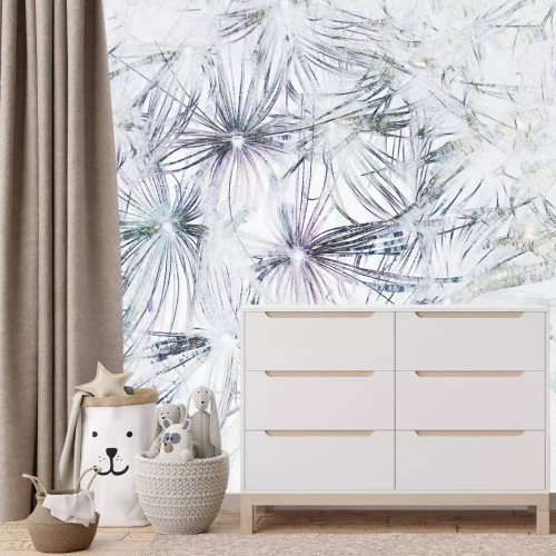 Fototapete Löwenzahnsamen im Aquarellstil, pflanzliches Motiv