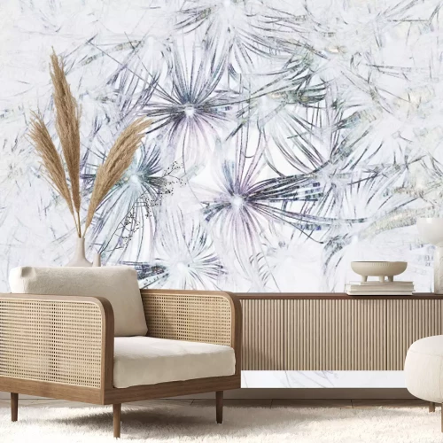 Fototapete Löwenzahnsamen im Aquarellstil, pflanzliches Motiv