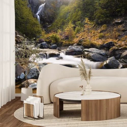 Fototapete Bergwasserfall natürliche Landschaft