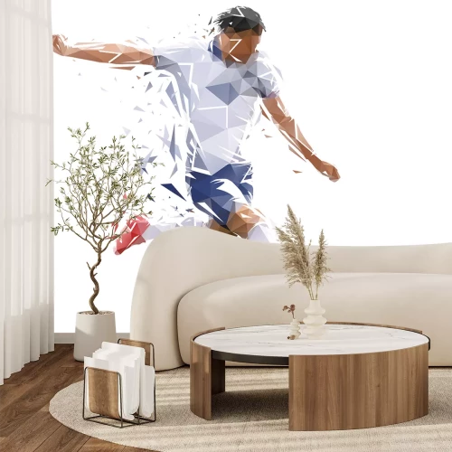 Sticker Fußballspieler im abstrakten Stil