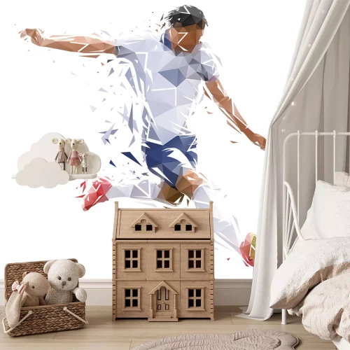 Sticker Fußballspieler im abstrakten Stil