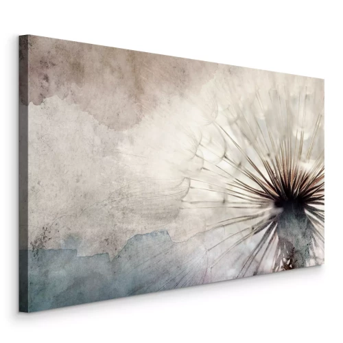 Bild Löwenzahn in einer beigen und blauen Komposition