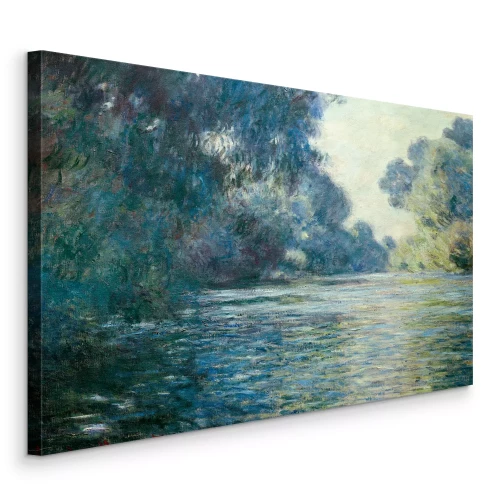 Bild Eine malerische Landschaft mit einem Fluss, umgeben von üppigen grünen Bäumen