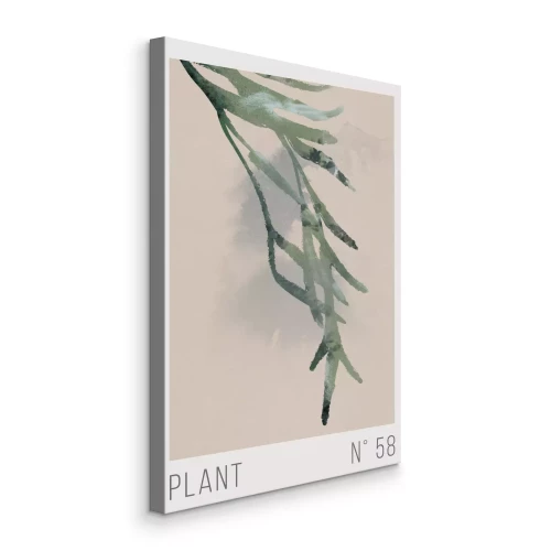 Bild Botanische Aquarellzeichnung eines Zweiges auf beigem Hintergrund