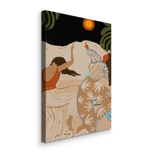 Bild Abstrakte Illustration tanzender Frauen bei Nacht