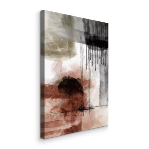 Bild Eine moderne Komposition mit Farbtupfern in Erdtönen