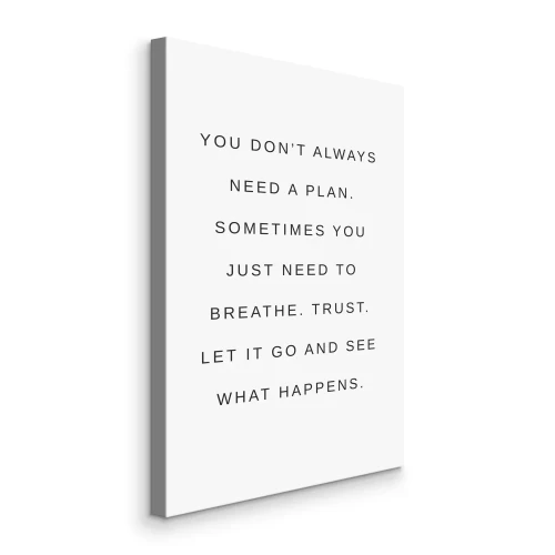 Bild Englisches Zitat über Vertrauen und Loslassen