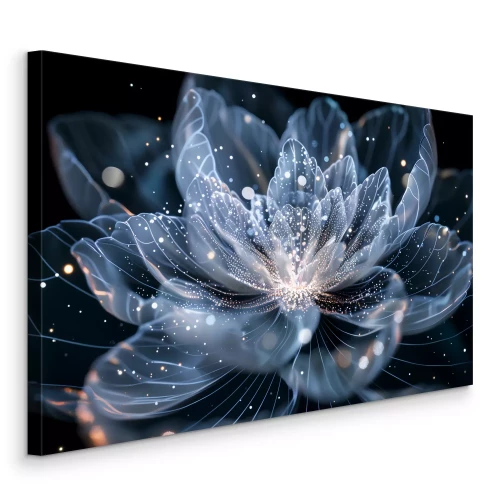 Bild Eine zarte, leuchtende Blume in kühlen Farbtönen