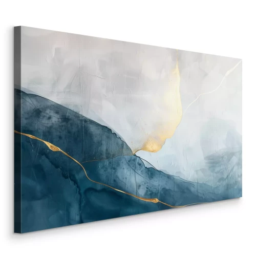 Bild Goldene Reflexe auf blaugrauem Hintergrund