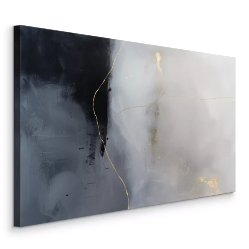 Bild Moderne Malerei in Grau- und Goldtönen