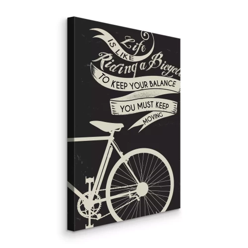 Bild Ein Fahrrad mit einem Motivationsspruch