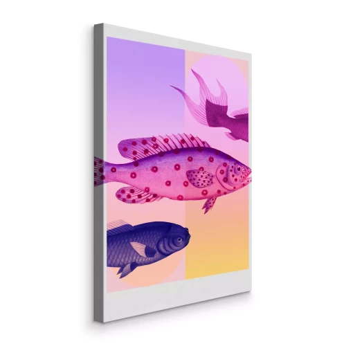 Bild Abstrakte Fische in Pastellfarben