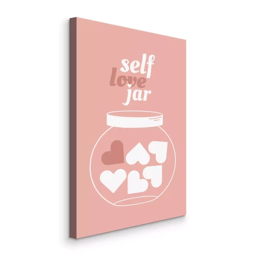 Bild Eine pinkfarbene Illustration zum Thema Selbstakzeptanz.