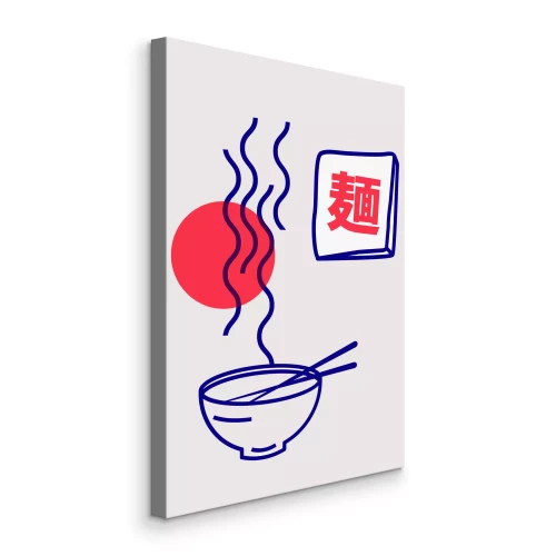 Bild Minimalistische japanische Schale mit Essstäbchen