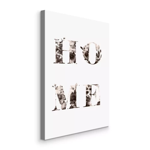 Bild Florale Typografie mit der Inschrift „Über Zuhause“