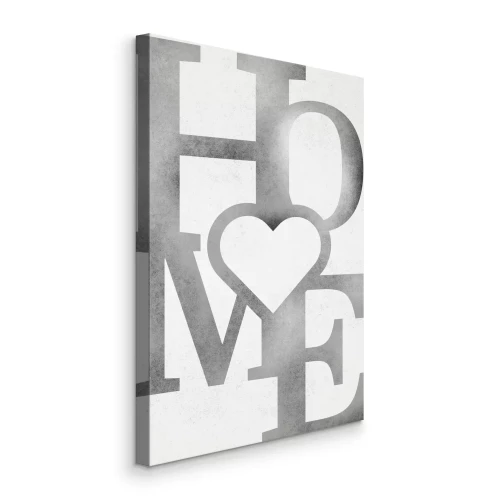 Bild Typografie zum Thema Haus mit Herzmotiv