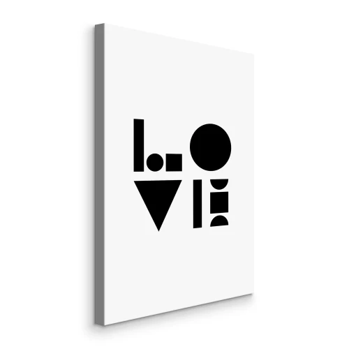 Bild Typografie mit Liebesmotiven und Formen