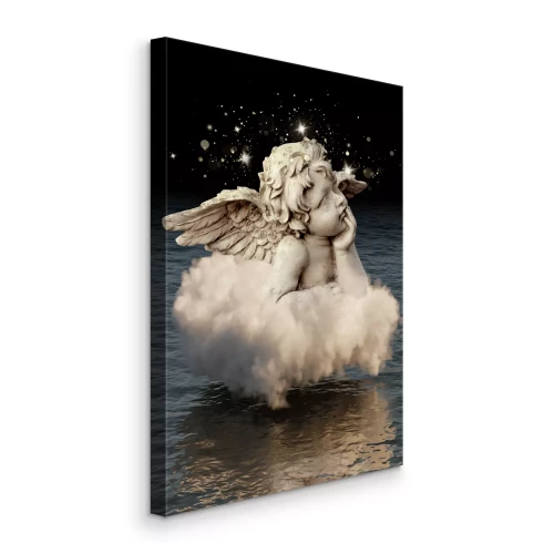 Bild Ein Engel auf einer Wolke über dem Wasser