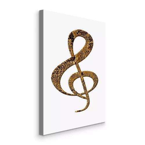 Bild Eine glänzende Note ist ein Symbol für Musik.