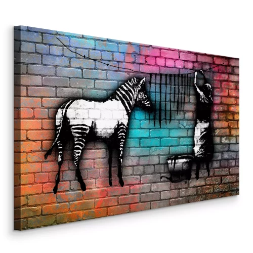 Bild Banksy Zebra Wash Farbziegel