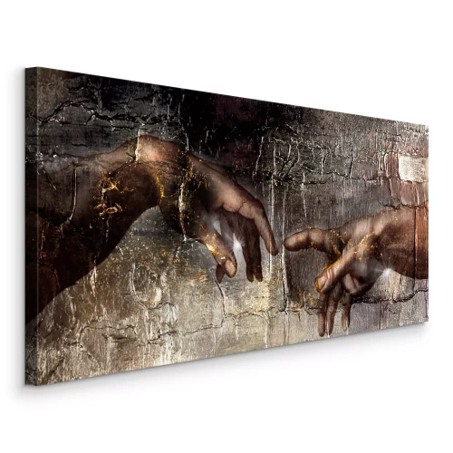 Bild Hände aus „Die Erschaffung Adams“ in einem dunklen Farbton