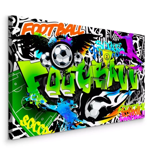 Bild Jugendfußball-Graffiti in Farben