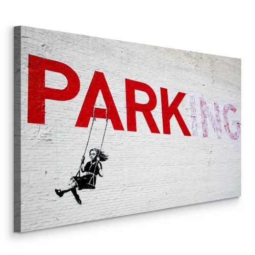 Bild Banksy-Reproduktion: Mädchen auf einer Schaukel