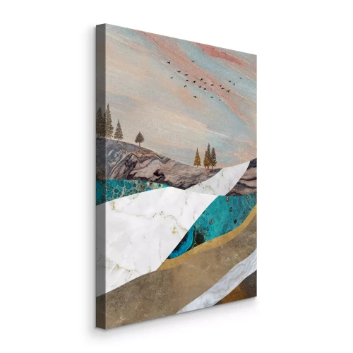 Bild Mehrschichtige Landschaftsgrafik mit Bäumen