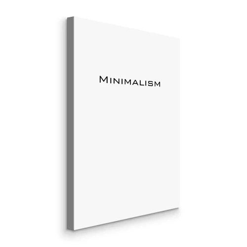 Bild Schwarze minimalistische Schrift auf weißem Hintergrund