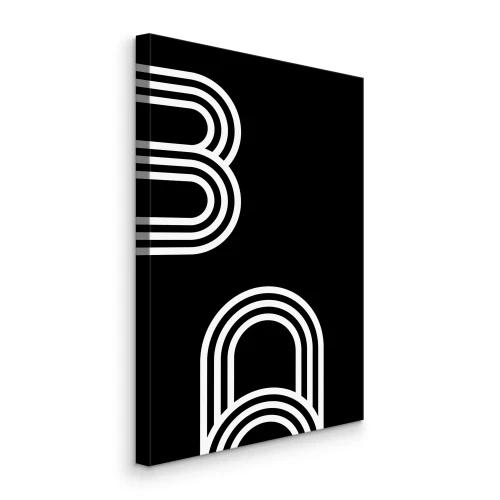 Bild Kontrastierende lineare Formen auf schwarzem Grund